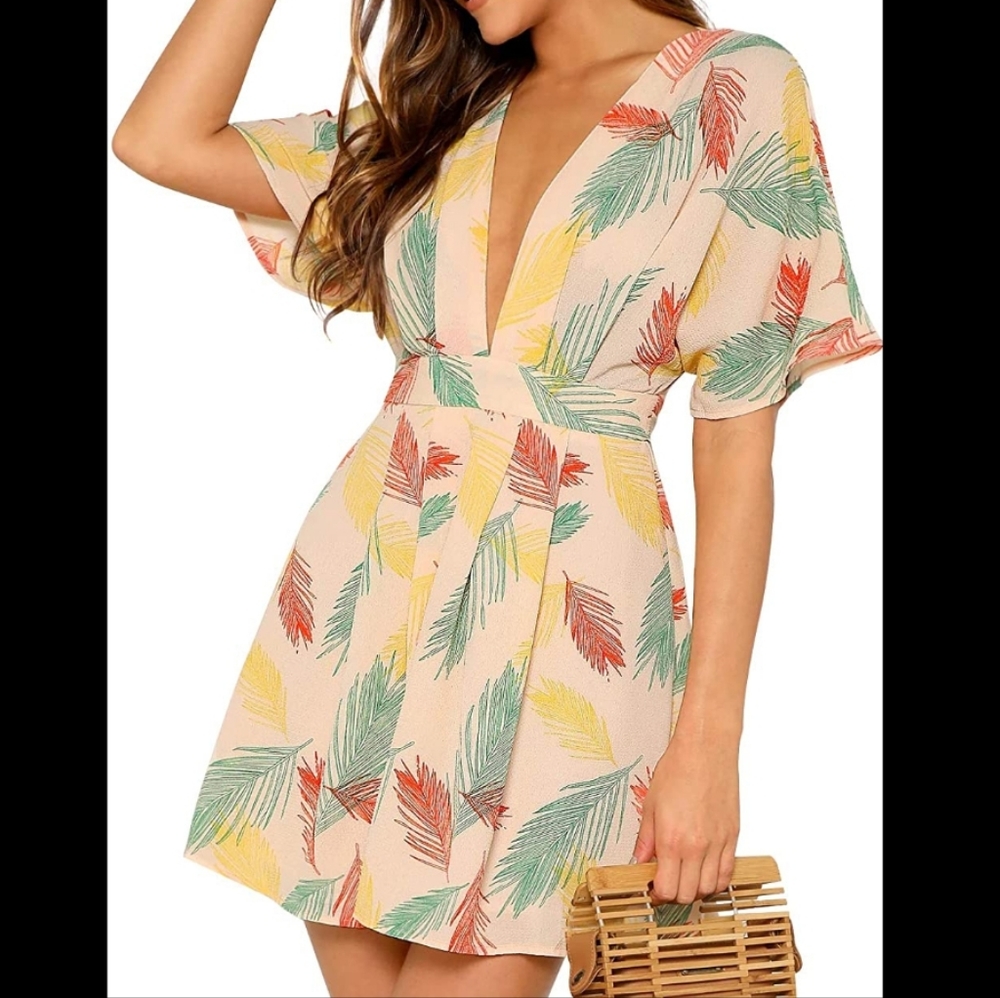 Beautiful deep V neck dress